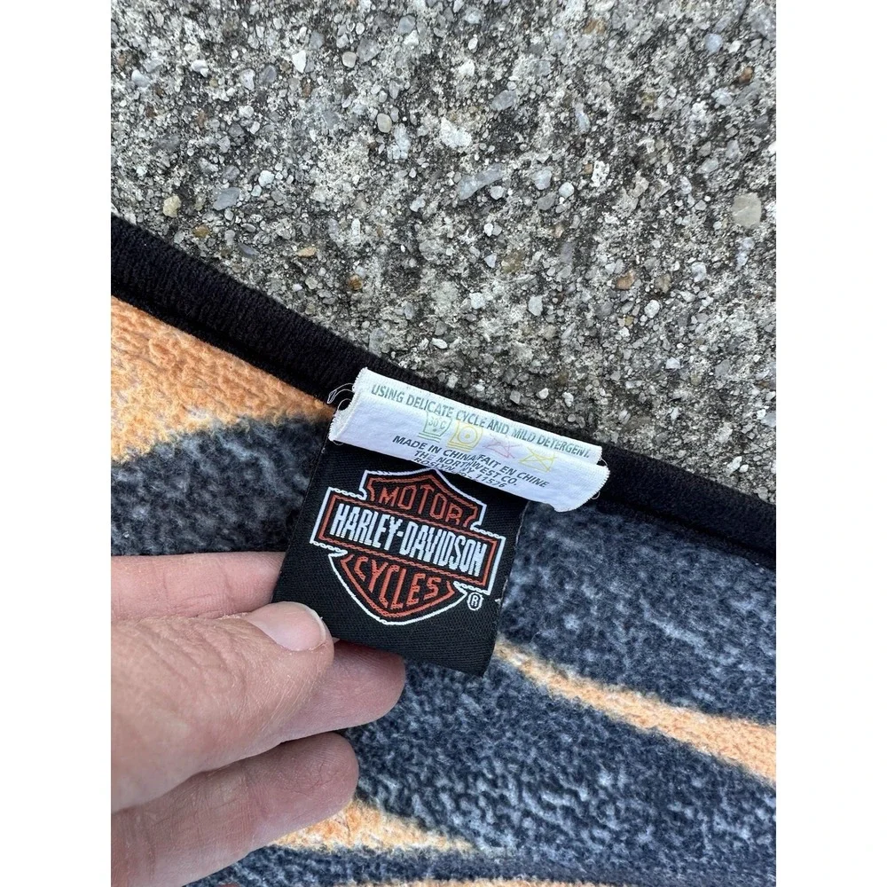 Harley-Davidson Fleece‎ Throw Blanket 48x60 Flames Logo Biker Motorcycle